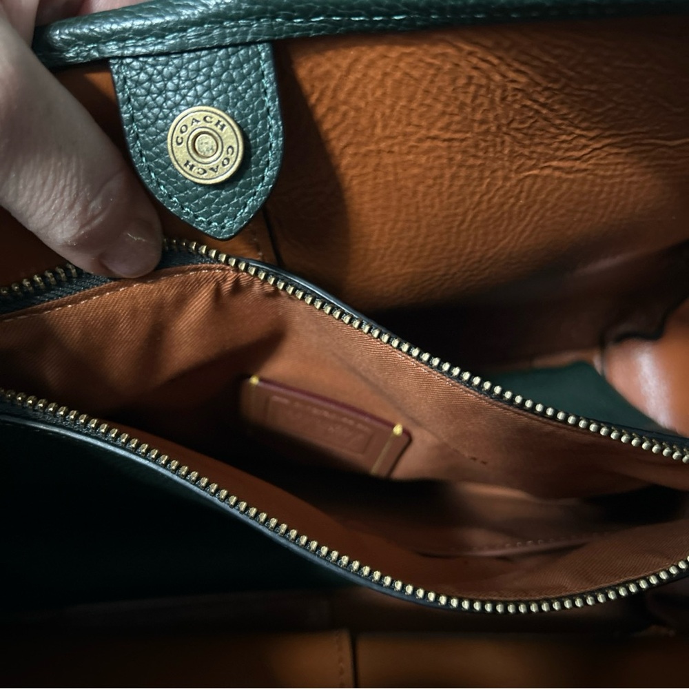 Coach Lana in Amazon Green Leather Shoulder Bag - Picture 7 of 12